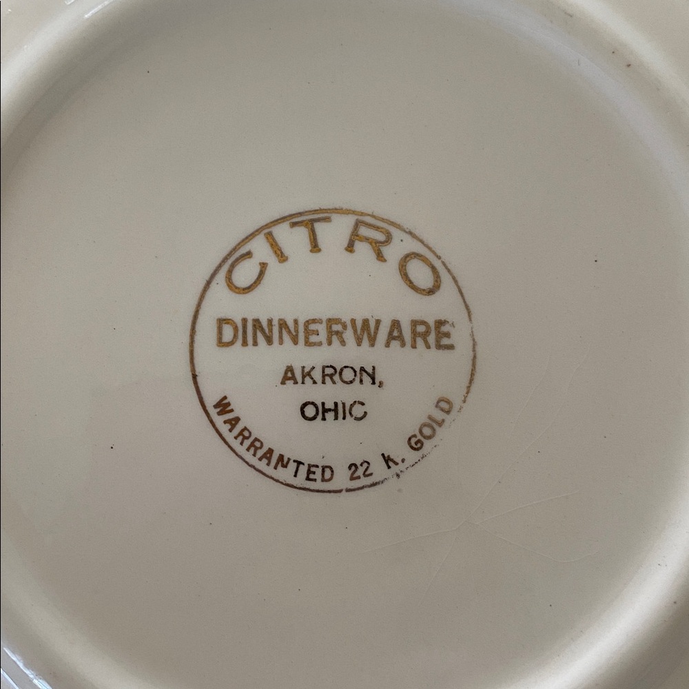Citro Vintage-Inspired Cream and Brown Decorative Serving Bowl and Platter Set - Picture 4 of 6
